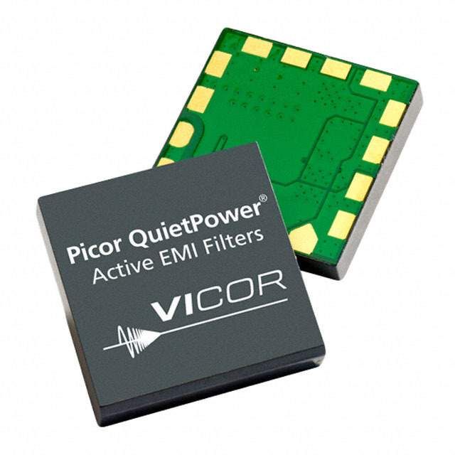 QPI-5LZ The Vicor QPI-5LZ is a 14A active EMI filter SiP designed for 24VDC bus systems. It provides 60dB common-mode and 75dB differential-mode attenuation at 250kHz.