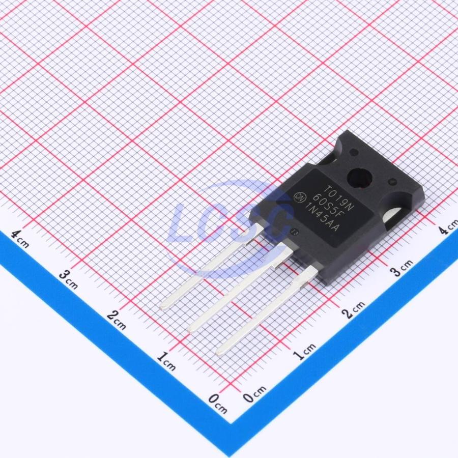 NTHL019N60S5F The On Semiconductor NTHL019N60S5F is an N-Channel MOSFET designed for power applications. It features a 600V drain-to-source voltage and a low on-resistance.