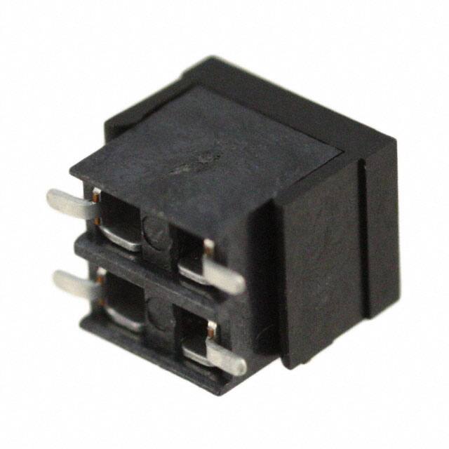 966204-2000-AR-PR CONN RCPT 4POS 0.1 GOLD SMD