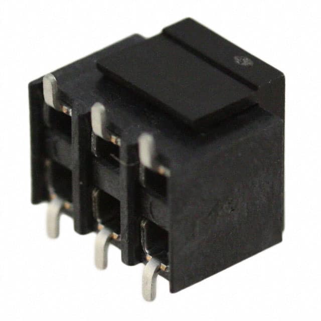 966206-2000-AR-PR CONN RCPT 6POS 0.1 GOLD SMD