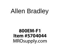 800EM-F1 The Allen-Bradley 800EM-F1 is a white, non-illuminated, momentary flush push button operator. It is rated for Type 4/13 protection and mounts in a 22.5mm panel cutout.
