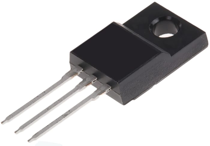 FDPF33N25T The FDPF33N25T is an N-Channel MOSFET from On Semiconductor with a drain-source voltage of 250V and continuous drain current of 33A. It features a low on-resistance of 94 mOhm and is housed in a TO-220F through-hole package.