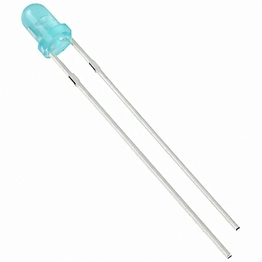 VAOL-3LSBY1 The Vishay Dale VAOL-3LSBY1 is a blue LED with a 3.5V forward voltage and 20mA test current. It features a diffused lens and a 60° viewing angle.