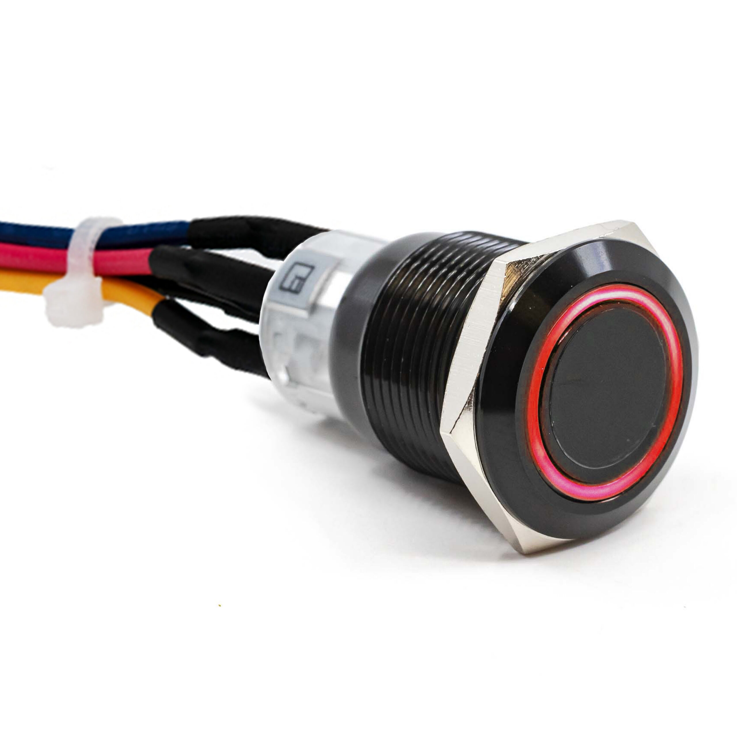 SWITCH The MOUNTAIN SWITCH PV4 Series is an illuminated anti-vandal switch with a 19mm panel cutout. It offers SPDT and DPDT contact arrangements and is rated for 2A at 24VDC.
