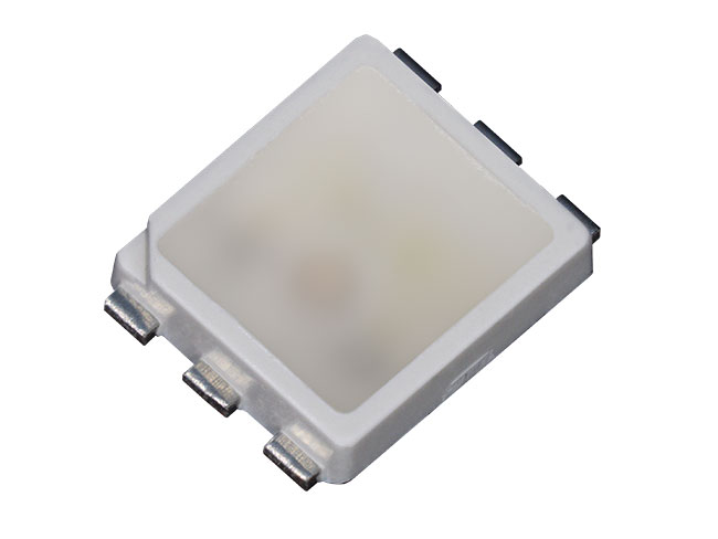 SMLVN6RGB1U1 The ROHM Semiconductor SMLVN6RGB1U1 is an RGB LED with independent color control. It features a compact 3528 SMD package and diffused lens.