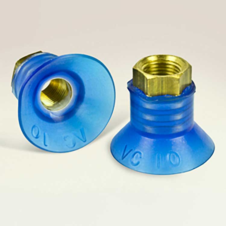 VC 10/1/8 The All-Vac Industries VC-10 1/8 NPT is a suction cup featuring a 1.04 inch lip diameter and a threaded mounting stem. It is available in various materials including Vinyl, Urethane, and Silicone.