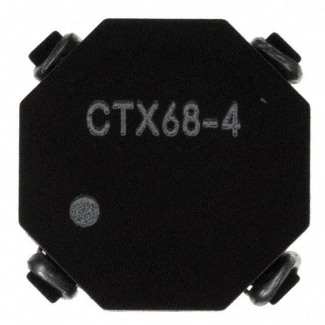 CTX68-4-R The Coiltronics CTX68-4-R is an inductor array featuring two coils with a parallel inductance of 67.08 µH. It is designed for surface mount applications.