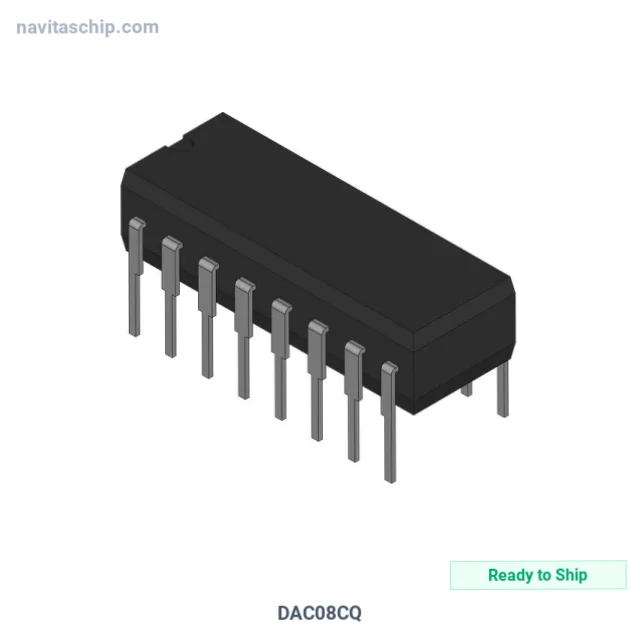 DAC08CQ The DAC08CQ from Analog Devices Inc. is an 8-bit digital-to-analog converter. It features a 150ns settling time and operates over a temperature range of 0°C to 70°C.