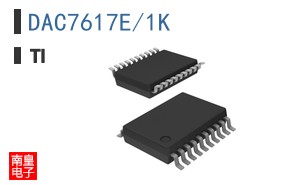 DAC7617E/1K The Texas Instruments DAC7617E/1K is a 12-bit Digital to Analog Converter featuring an SPI interface and R-2R architecture. It operates within a 3V to 3.6V supply range and comes in a 20-SSOP package.