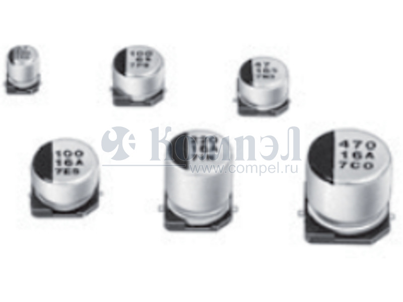 EEE1EA470WP The Panasonic EEE1EA470WP is an aluminum electrolytic capacitor with a capacitance of 47µF and a voltage rating of 25V. It features a surface mount package.