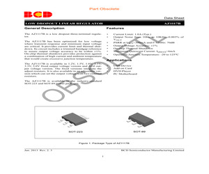 AZ1117BH-1.2TRE1 The BCD AZ1117BH-1.2TRE1 is a fixed positive LDO voltage regulator. It provides a stable 1.2V output voltage with a maximum output current of 1A.