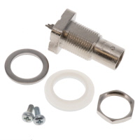 415456-1 TE Connectivity 415456-1 is a BNC jack, female socket connector with 75 Ohm impedance and 2 GHz max frequency. It features press-fit contact and shield termination, bayonet lock fastening, and bulkhead front side nut mounting.