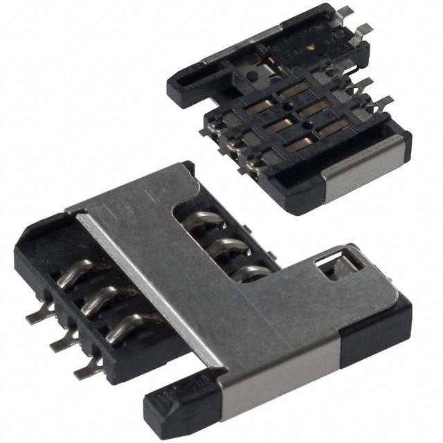 CCM03-3758LFT R102 CONN SIM/SAM CARD PUSH-PULL R/A