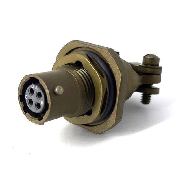 MSW07A8-4S-SR JAM NUT RECEPTACLE, WITH STRAIN