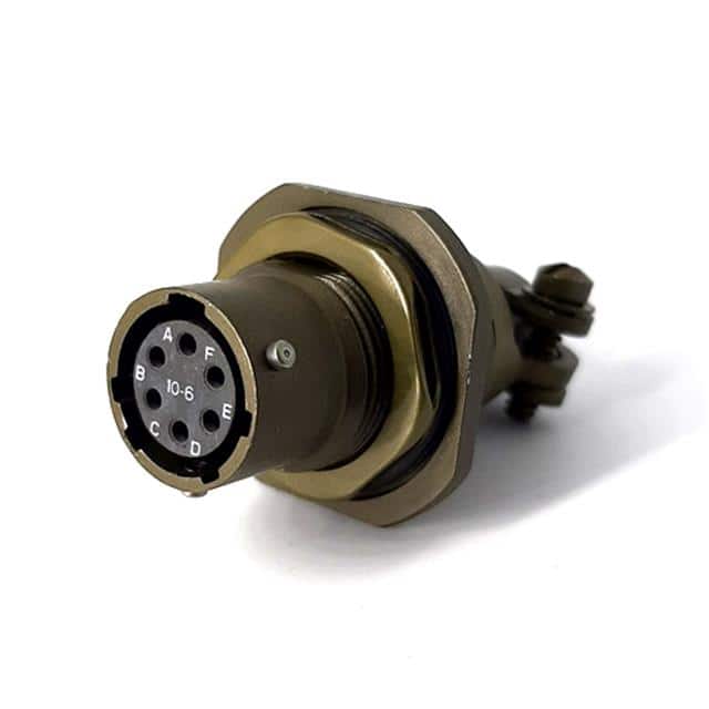 MSW07A10-6S-SR JAM NUT RECEPTACLE, WITH STRAIN