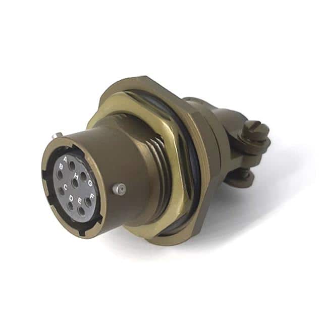 MSW07A12-8S-SR JAM NUT RECEPTACLE, WITH STRAIN