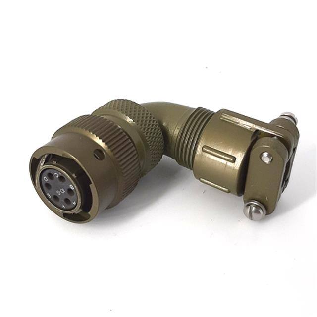 MSW08E10-6S-SR RIGHT ANGLE CABLE PLUG, WITH STR