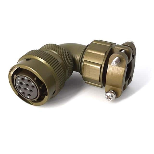 MSW08E12-10S-SR RIGHT ANGLE CABLE PLUG, WITH STR