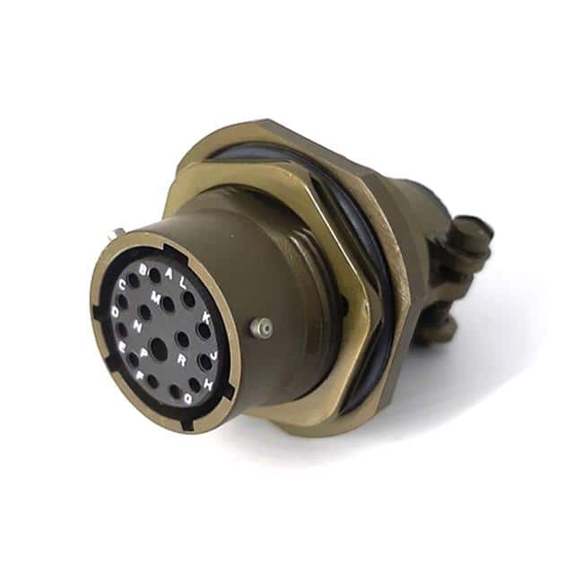 MSW07A14-15S-SR JAM NUT RECEPTACLE, WITH STRAIN