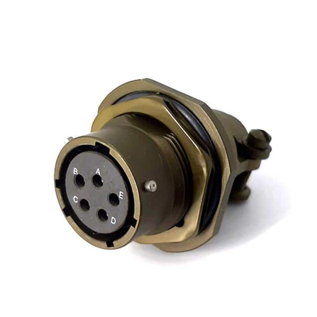MSW07E14-5S-SR JAM NUT RECEPTACLE, WITH STRAIN