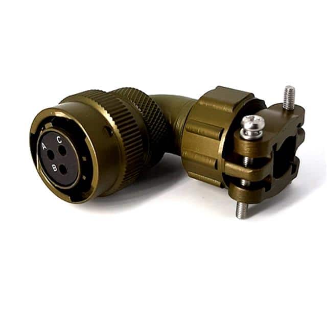 MSW08E12-3S-SR RIGHT ANGLE CABLE PLUG, WITH STR