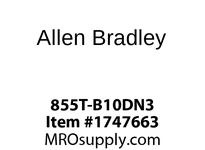 855T-B10DN3 The Allen-Bradley 855T-B10DN3 is a green LED stack light module designed for visual machine status indication. It operates on 24V DC and features an IP65-rated enclosure.
