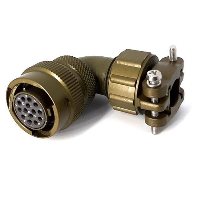 MSW08E12-14S-SR RIGHT ANGLE CABLE PLUG, WITH STR