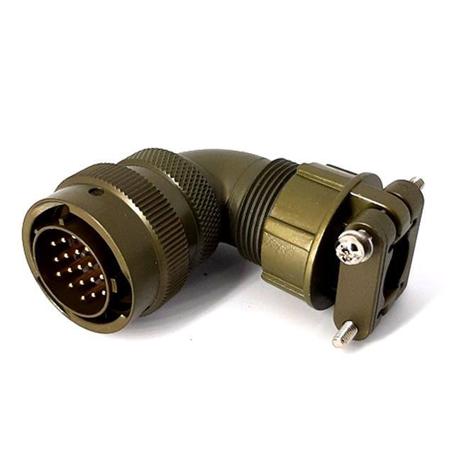 MSW08E14-19P-SR RIGHT ANGLE CABLE PLUG, WITH STR
