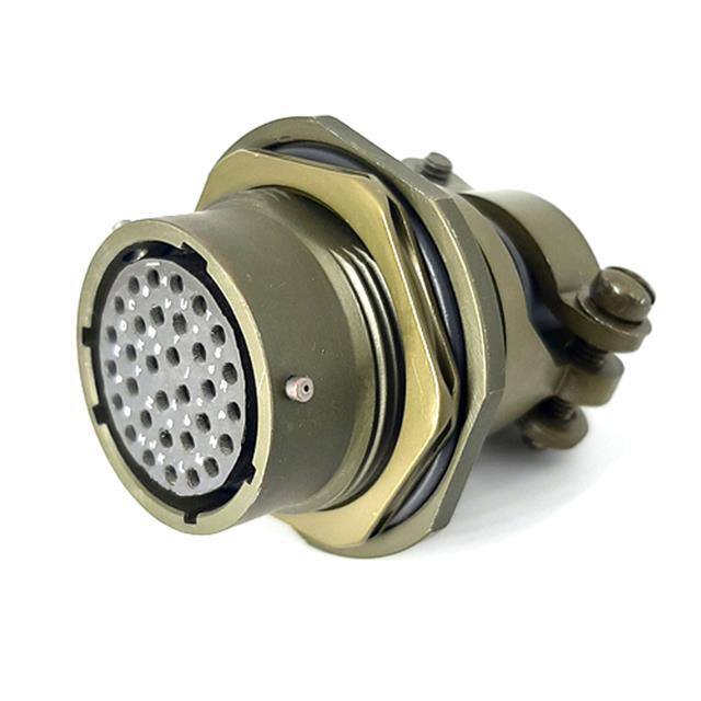 MSW07E18-32S-SR JAM NUT RECEPTACLE, WITH STRAIN
