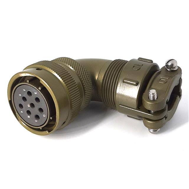 MSW08E16-8S-SR RIGHT ANGLE CABLE PLUG, WITH STR