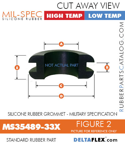 MS35489-33X The ACCURATE MS35489-33X is a Mil-Spec silicone rubber grommet designed for demanding applications. It offers coolant and oil resistance.
