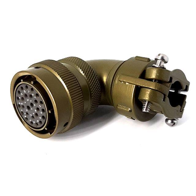 MSW08E16-26S-SR RIGHT ANGLE CABLE PLUG, WITH STR