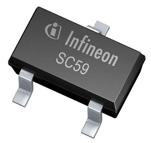BSR606N The Infineon BSR606N is an N-channel OptiMOS™-3 small-signal MOSFET. It features a 60V drain-source breakdown voltage and a continuous drain current of 2.3A at 25°C.