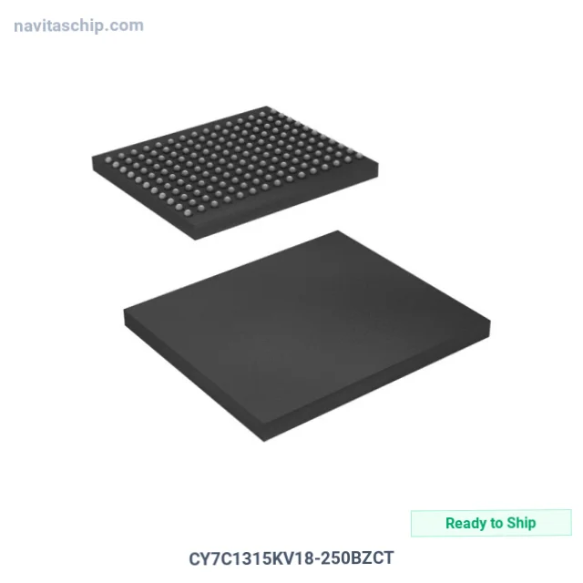 CY7C1315KV18-250BZCT The Infineon CY7C1315KV18-250BZCT is an 18Mbit Synchronous SRAM with a clock frequency of 250 MHz. It operates with a supply voltage between 1.7V and 1.9V.