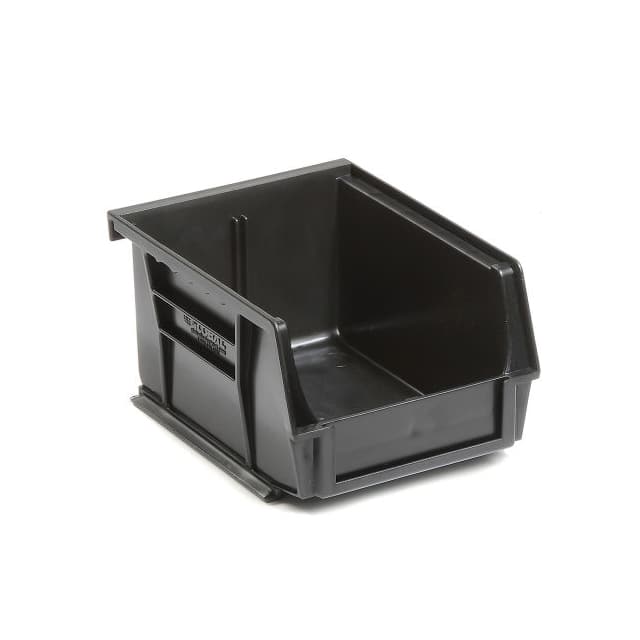 QUS210BK PLASTIC STACKING BIN, 4-1/8 X 5-