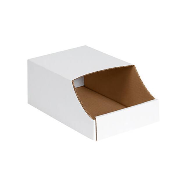 BINB812 STACKABLE WHITE CORRUGATED BIN B