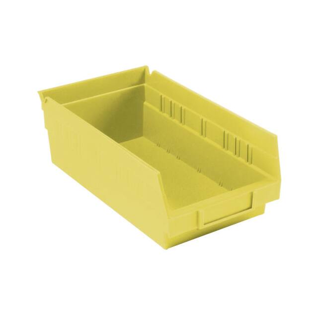 QSB102YL NESTABLE SHELF BIN, PLASTIC, 6-5