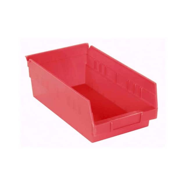 30130RED PLASTIC SHELF BIN NESTABLE, 6-5/