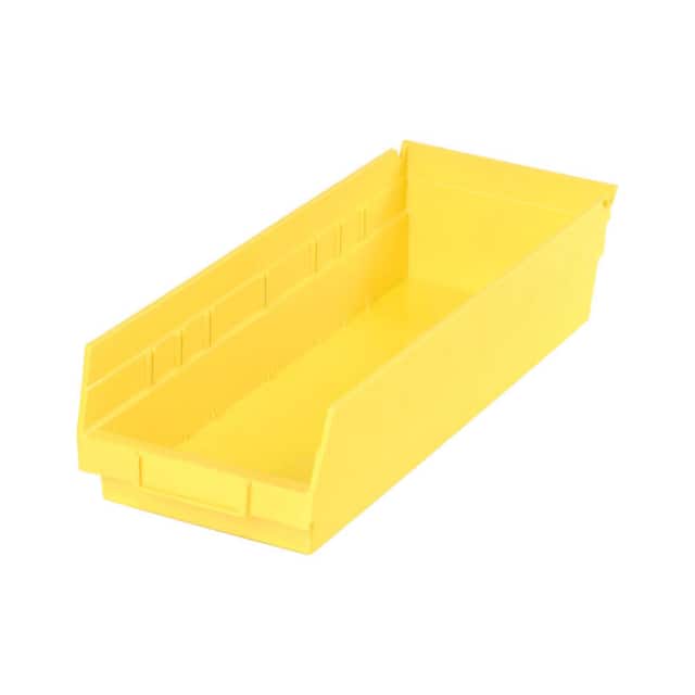 QSB104YL NESTABLE SHELF BIN, PLASTIC, 6-5