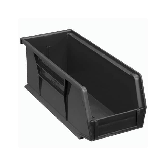 QUS224BK PLASTIC STACKING BIN, 4-1/8 X 10