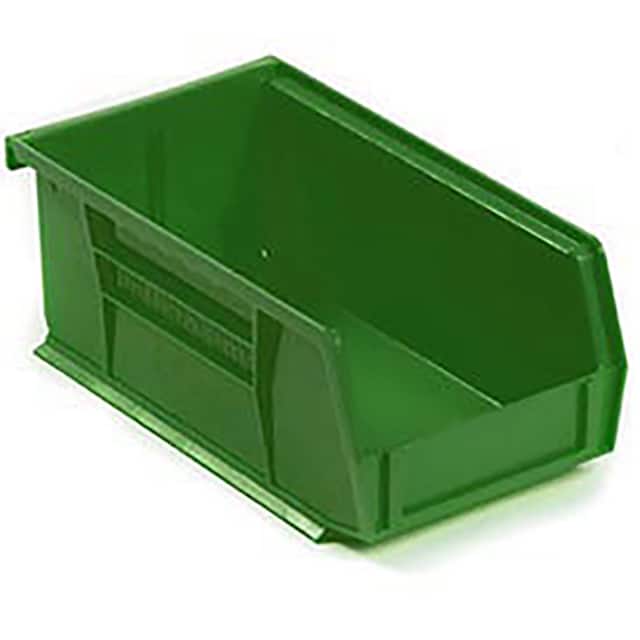 30220GREEN PLASTIC STACKING BIN, 4-1/8 X 7-