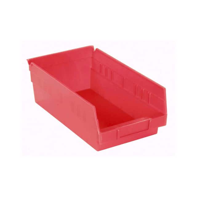 30150RED PLASTIC SHELF BIN NESTABLE, 8-3/