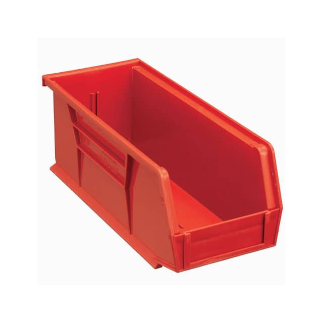 QUS224RD PLASTIC STORAGE BIN, 4-1/8 X 10-