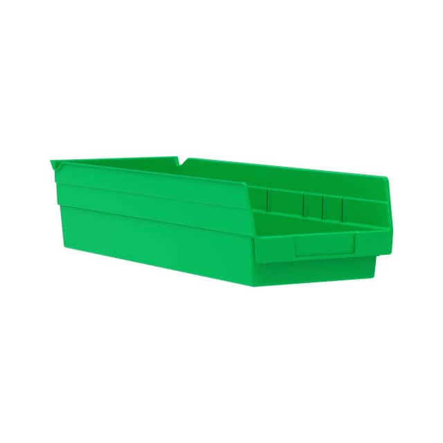 30138GREEN PLASTIC SHELF BIN NESTABLE, 6-5/