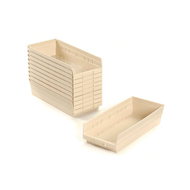 QSB108IV PLASTIC SHELF BIN NESTABLE 8-3/8