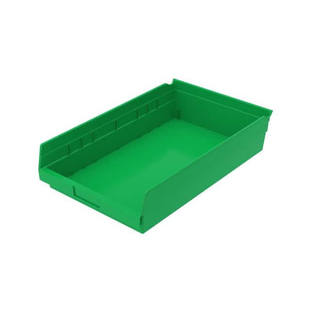 30178GREEN PLASTIC SHELF BIN NESTABLE, 11-1