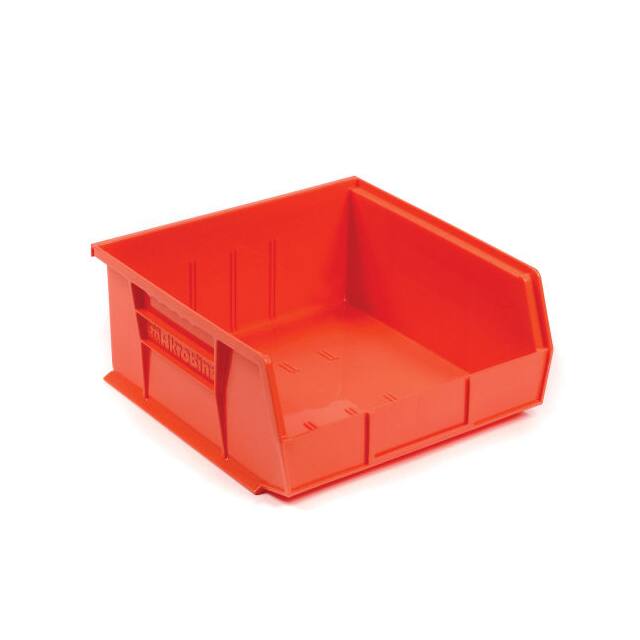 30255 RED PLASTIC STACKING BIN, 16-1/2"W X