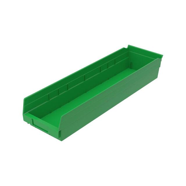 30164GREEN PLASTIC SHELF BIN NESTABLE, 6-5/