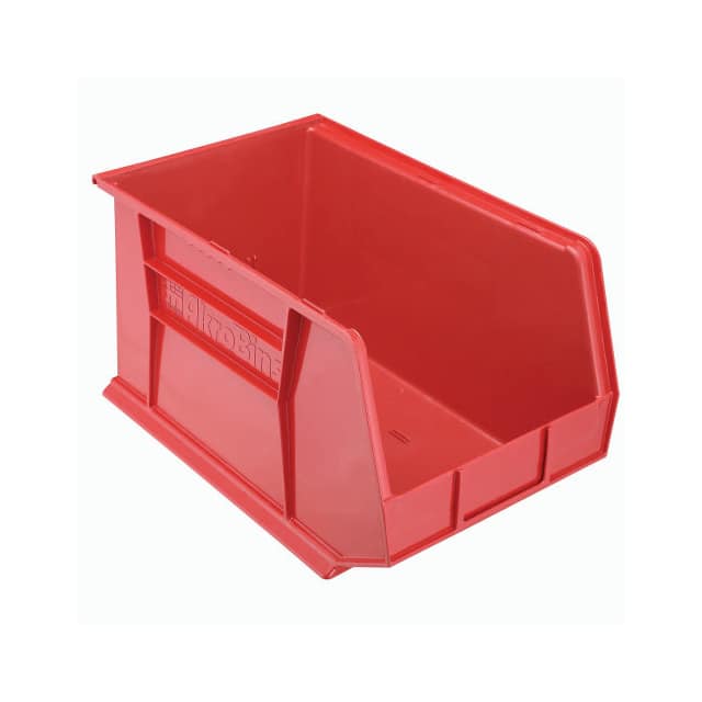 30260 RED PLASTIC STACKING BIN, 11"W X 18"