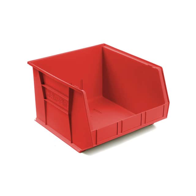 30270 RED PLASTIC STACKING BIN, 16-1/2"W X
